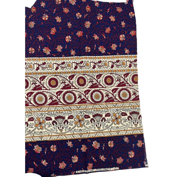 Vintage Cranston Schwartz Liebman Texas Boho Fabric Remnant 2 Yards x 24.25" - Picture 1 of 10